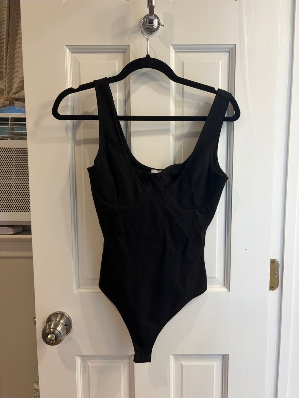 Lovers + Friends Black Scoop-Neck Bodysuit
